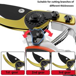 Delixi Pruning Scissors Set - Labor-saving Garden Tools with 35mm SK5 Steel Blade Shear Diameter | Folding Saw Included