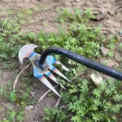 manganese steel garden weeder: efficient hand weeding tool for grass, soil, and roots | multifunctional gardening tool