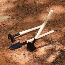 Succulent Plant Gardening Mini Potted Tools Set: Outdoor Manual Flower Shovel, Rake - Three-Piece Set for Easy Loosening