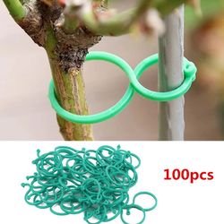 2 Size Garden Vine Strapping Clips - Plant Bundled Buckle Ring Holder for Tomato Stands & Decor Accessories