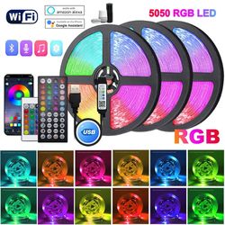 Ice Tape 5050 LED Strip with WiFi Bluetooth Remote Control - 5M/10M Tura LED Lights for Colorful Children's Room, TV, Ki