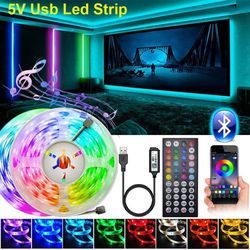 wifi alexa rgb led strip lights: 15-20m usb 5050 smart led ice tape string - plug-in wall room ribbon lamp chain