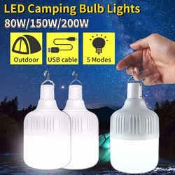 USB Rechargeable Portable Camping Lantern: High Power LED Light for Patio, Porch, Garden - Emergency Bulb, Tent Lights