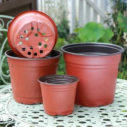 Plastic Flowerpots: Simple Nursery Seedling Pots for Flowers - 50/20pcs Planters Container Box | Garden Supplies Tool