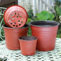 plastic flowerpots: simple nursery seedling pots for flowers - 50/20pcs planters container box | garden supplies tool