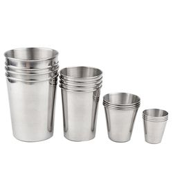 outdoor stainless steel cups set for travel and camping: beer, wine, coffee, tea tumblers