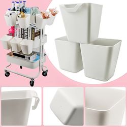 compact plastic hanging storage basket for kitchen & bathroom organization