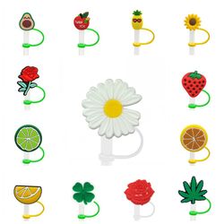 reusable silicone straw cover for airtight protection: hot sale pvc straw topper cap