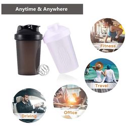 400ML Colorful Whey Protein Shaker Bottle for Fitness Gym - Portable Mixing Cup