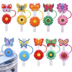 Reusable Pansy Straw Cover: Airtight, Dustproof, Splashproof - Perfect for Kitchen Drink Cups - 8MM, 1 Piece
