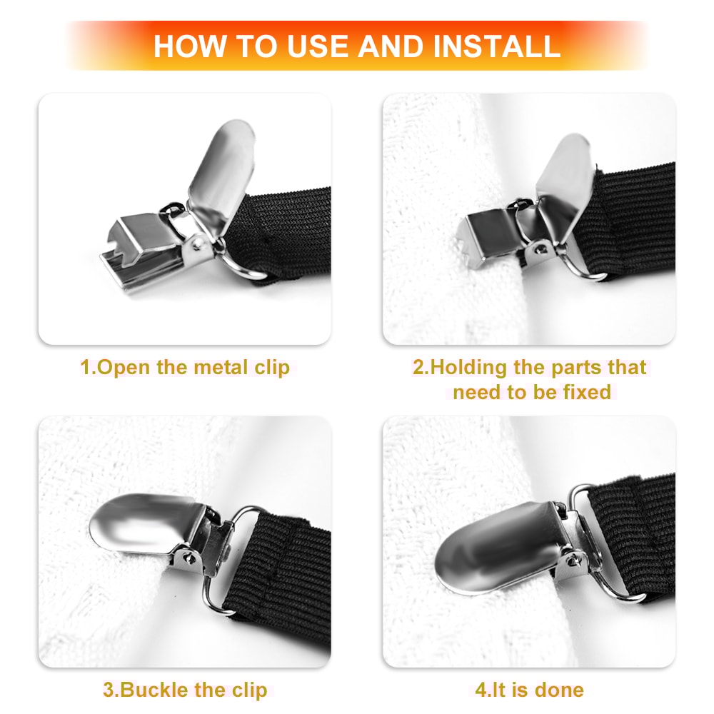 Strong Bed Sheet Gripper Clips No Slip Holder For Mattress Covers 5