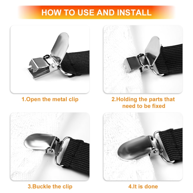 Strong Bed Sheet Gripper Clips No Slip Holder For Mattress Covers 5