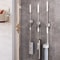 4pcs Plastic Hanging Mop Storage Rack – Wall Mounted, Space Saving Organizer for Brooms & Cleaning Tools