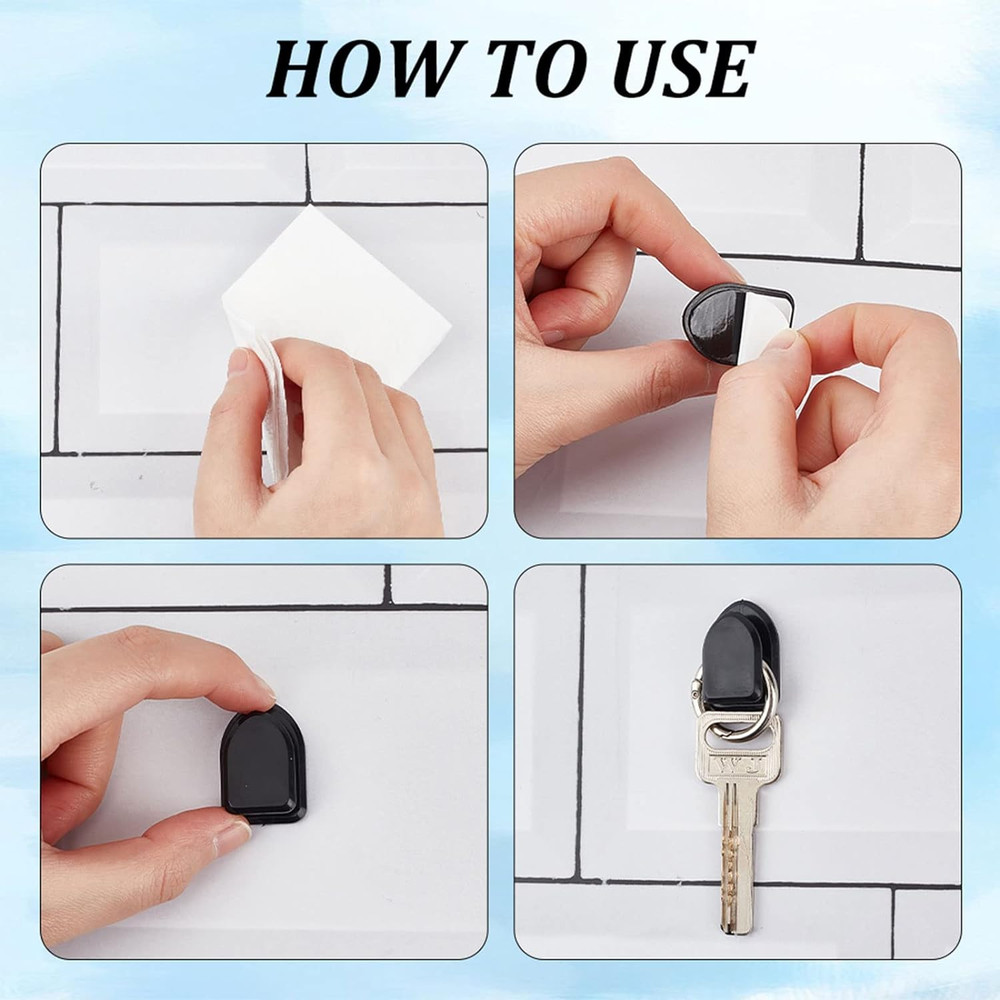 Mini Car Hooks – Self-Adhesive Storage Holder for USB Cable, Headphone & Keys – Wall Hanging Auto Accessories