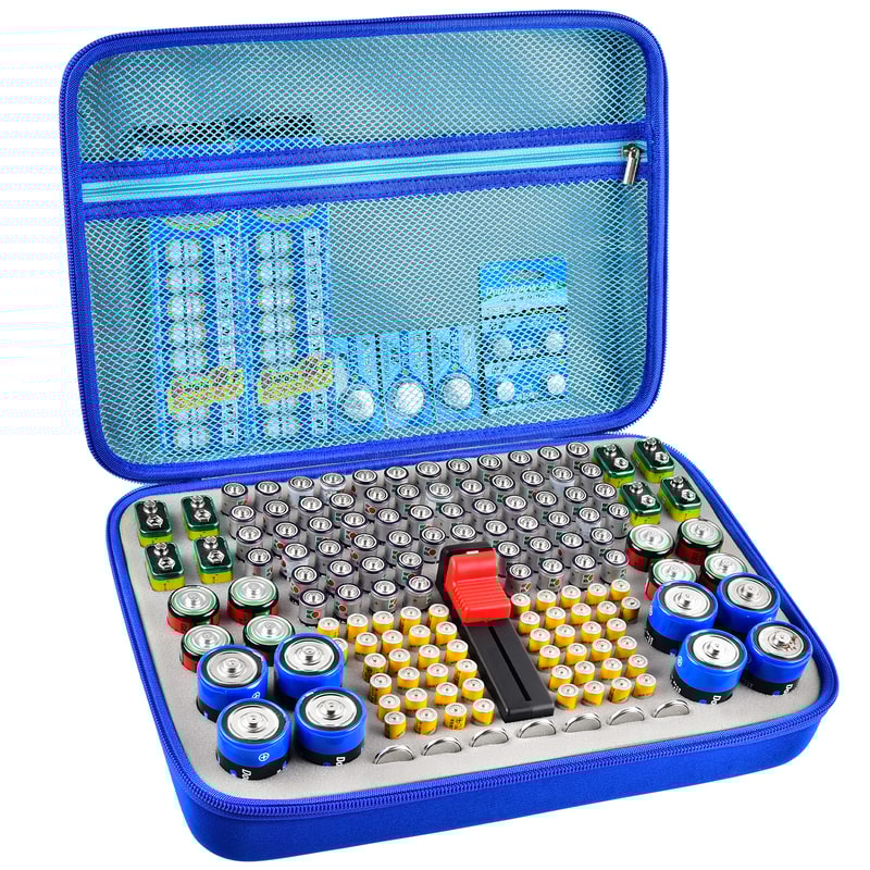 Battery Organizer Case With Tester Holds 140 Batteries Includes BT168 Checker Ideal For Garage Orga 8
