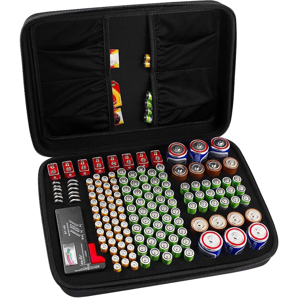 Battery Organizer Case With Tester Holds 140 Batteries Includes BT168 Checker Ideal For Garage Orga 9