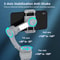 HQ6 3Axis Foldable Phone Gimbal Handheld Stabilizer With Fill Light Object Tracking Zoom For IPhon