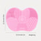 Silicone Apple Shape Makeup Brush Cleaning Pad Cute Effective Suction Cup Cosmetic Tool 4
