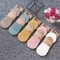 5 Pairs Women Silicone Invisible Boat Socks Summer Solid Color Soft Cotton NoShow Socks 7