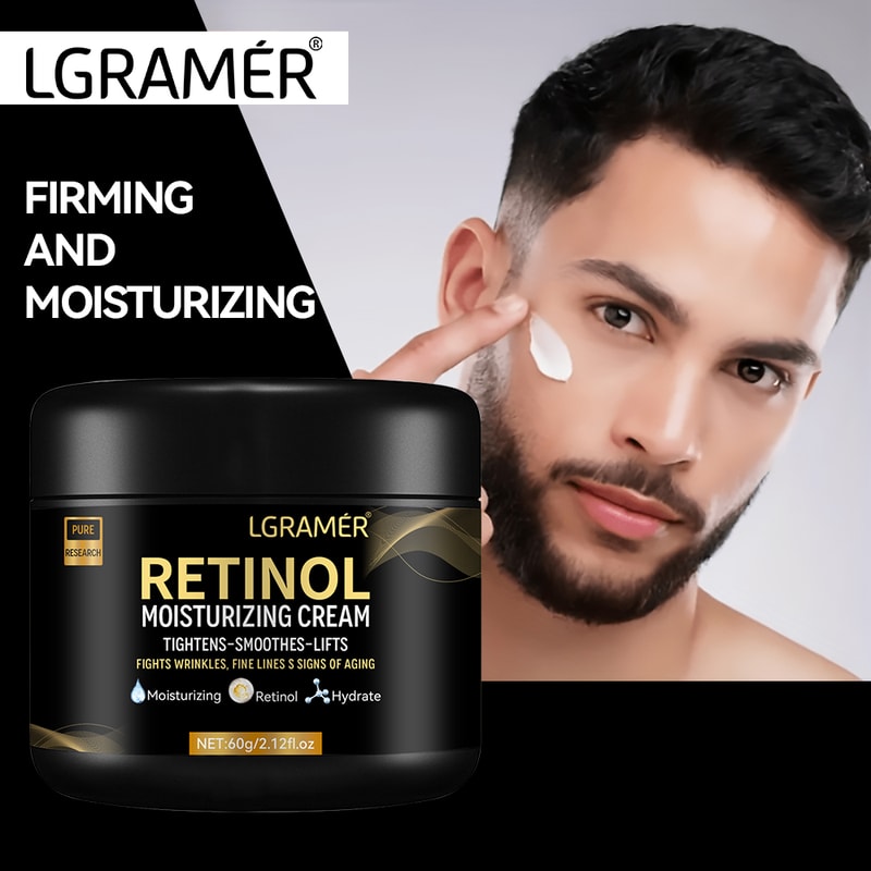 Retinol Face Cream for Men, Deep Moisturizing Anti-Aging Moisturizer, Wrinkle Repair, Whitening