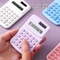 Small Solar Calculator Portable Cute 8 Digits LCD Electronic Calculator For Home Office School Tea 2