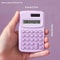 Small Solar Calculator Portable Cute 8 Digits LCD Electronic Calculator For Home Office School Tea 4