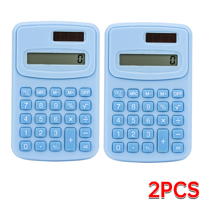 Small Solar Calculator Portable Cute 8 Digits LCD Electronic Calculator For Home Office  School Tea 11
