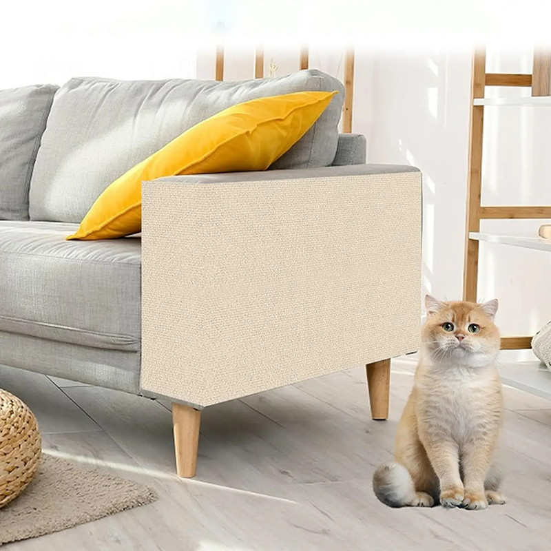 Self-Adhesive Cat Scratching Mat Reusable Cat Scratcher Sofa Tape for Furniture Protection, Scratch Board for Cats.
