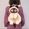 Kawaii Big Eyes Cat Plush Toy Backpack, Cute Large-Capacity Stuffed Animals Bag for Boys, Girls & Women