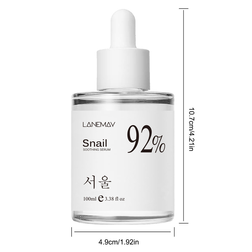 100ml 92% Snail Soothing Facial Essence – Multi-in-One Skin Care Serum for Hydrating & Moisturizing Dry Skin