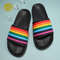 Women Rainbow Thick Sole Summer Beach Slides, Ultra-Soft Bathroom Anti-Slip Slippers & Fashion Flip-Flops for Comfort
