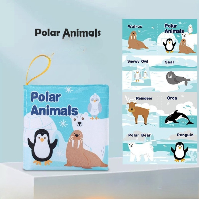 Soft Baby Visual Stimulus Cloth Book, Interactive Sensory Activity Fabric Book for Montessori Early Educational Learning