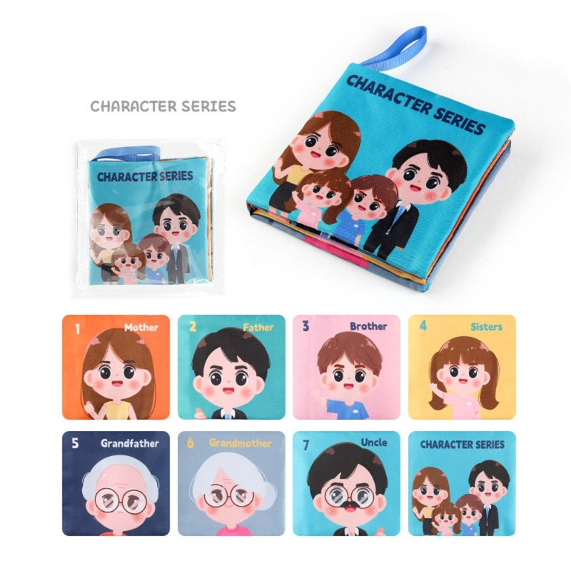 Montessori Sensory Cloth Book for Babies, Touch Feel Interactive Toddler Book, Washable Early Learning Enlightenment Toy