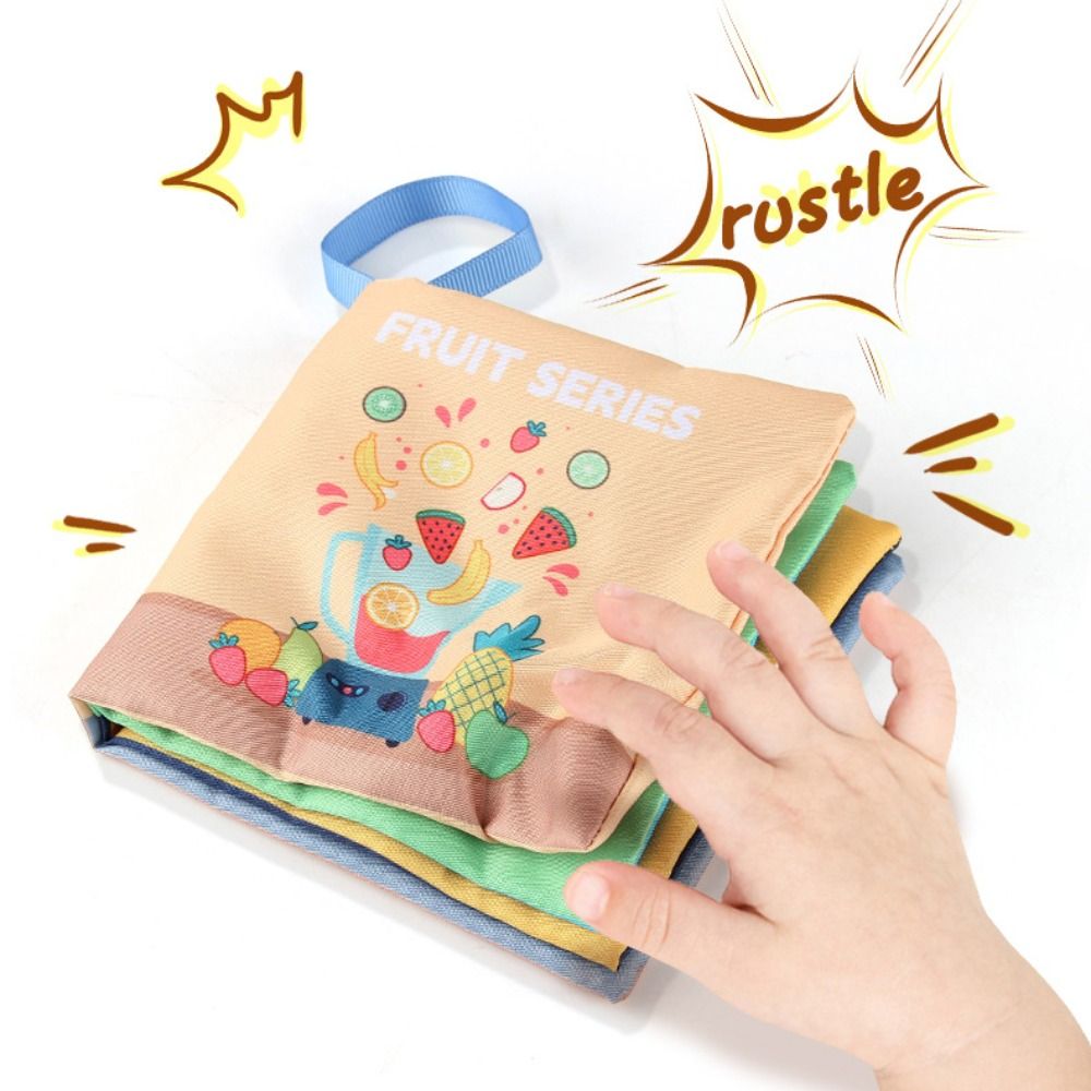 Montessori Sensory Cloth Book for Babies, Touch Feel Interactive Toddler Book, Washable Early Learning Enlightenment Toy