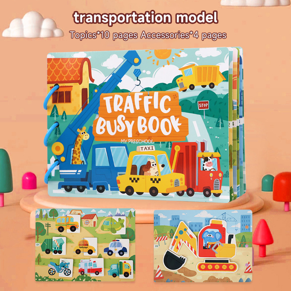 Kids Quiet Book Sticker Set – Montessori-Inspired, Reusable Classified Sticker Book for Early Learning & Travel Fun