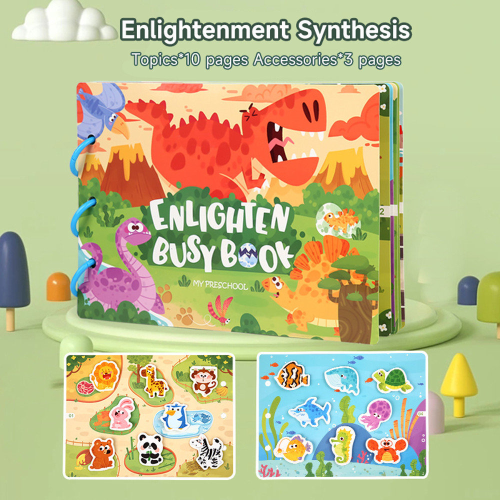 Kids Quiet Book Sticker Set – Montessori-Inspired, Reusable Classified Sticker Book for Early Learning & Travel Fun