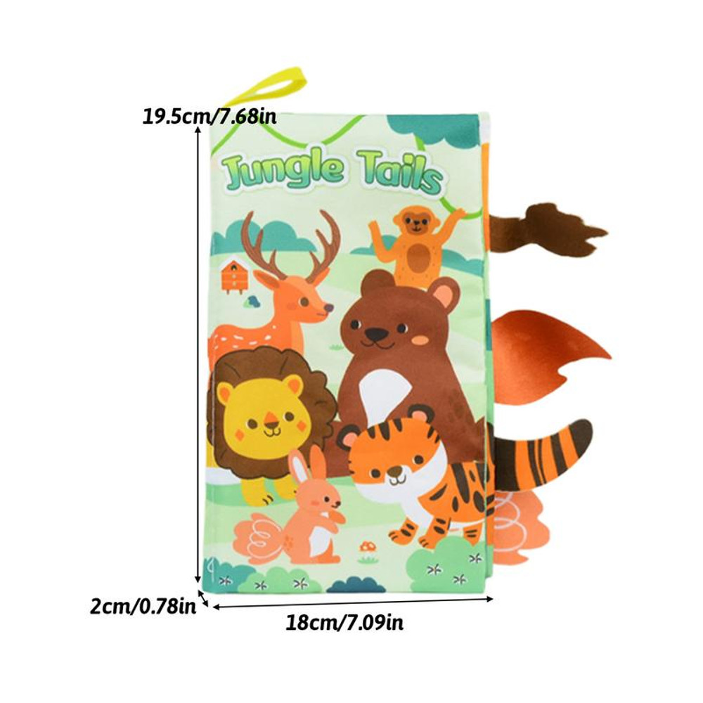Touch and Feel Babies Book, Funny Sensory Tails Book for Early Education Creative Toddler Interactive Learning Toy