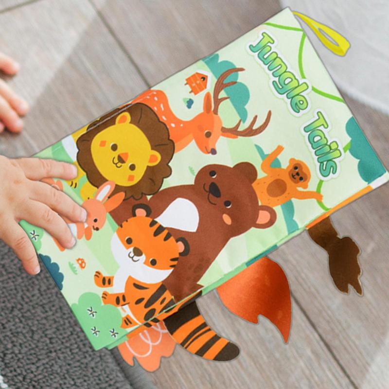 Touch and Feel Babies Book, Funny Sensory Tails Book for Early Education Creative Toddler Interactive Learning Toy