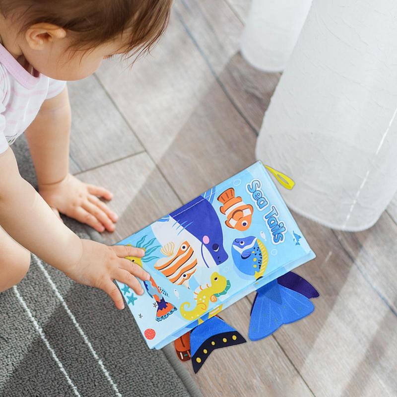 Touch and Feel Babies Book, Funny Sensory Tails Book for Early Education Creative Toddler Interactive Learning Toy