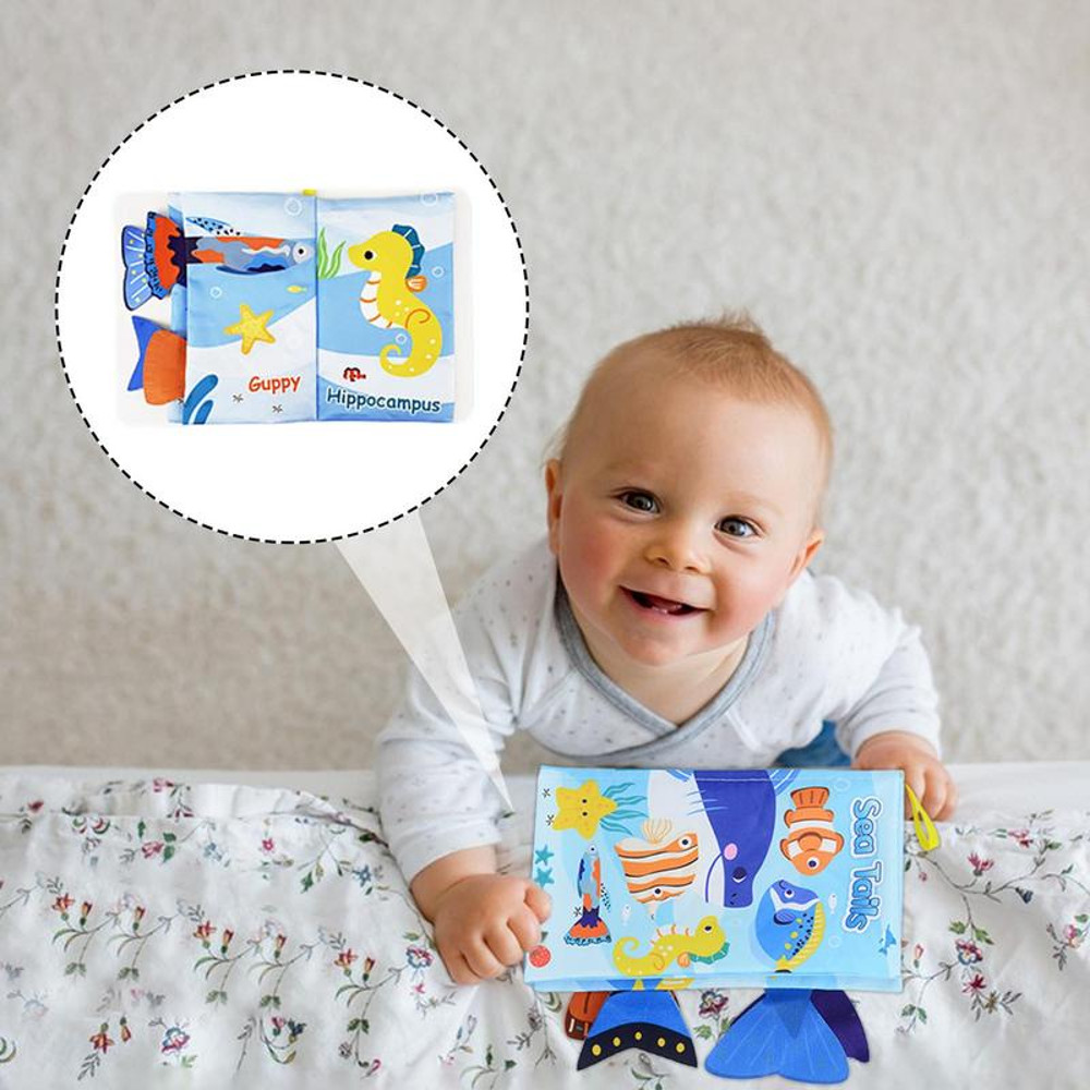 Touch and Feel Babies Book, Funny Sensory Tails Book for Early Education Creative Toddler Interactive Learning Toy