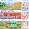 Kids Reusable DIY Sticker Books, Multi-Scene Jelly Sticker Set, Montessori Learning Toy & Creative Gift for Children