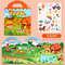 Kids Reusable DIY Sticker Books, Multi-Scene Jelly Sticker Set, Montessori Learning Toy & Creative Gift for Children