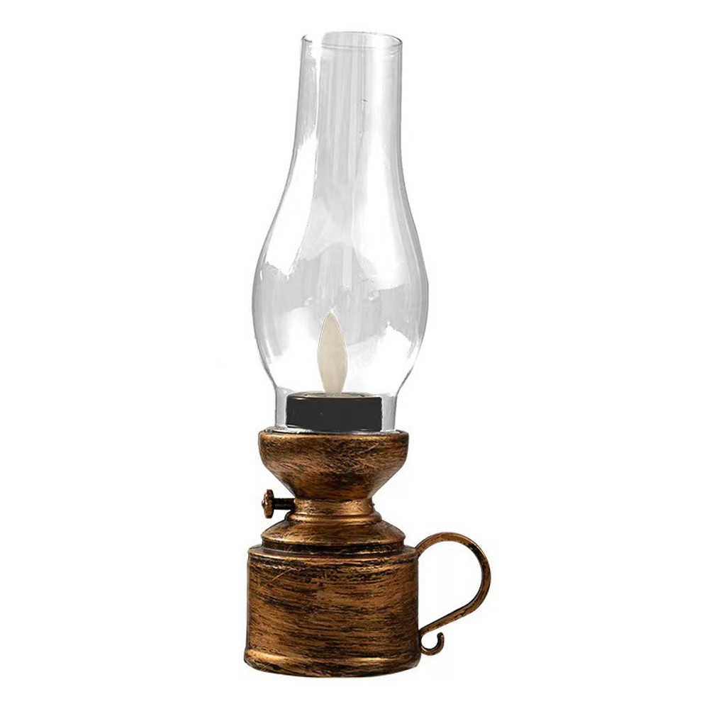 Vintage Lantern Retro Design LED Flameless BatteryOperated Hanging Oil Lamp For Home Holiday Christ 4