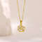 Elegant Charm Drip Oil Rose Flower Pendant Necklace for Women, Gold Color Stainless Steel Clavicle Fish Tail Chain