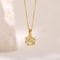 Elegant Charm Drip Oil Rose Flower Pendant Necklace for Women, Gold Color Stainless Steel Clavicle Fish Tail Chain