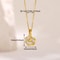 Elegant Charm Drip Oil Rose Flower Pendant Necklace for Women, Gold Color Stainless Steel Clavicle Fish Tail Chain