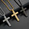 1pc Titanium Alloy Carved Cross Pendant, Durable Unisex Multi-Color Necklace, Perfect Gift for Loved Ones