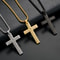 1pc Titanium Alloy Carved Cross Pendant, Durable Unisex Multi-Color Necklace, Perfect Gift for Loved Ones