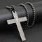 1pc Titanium Alloy Carved Cross Pendant, Durable Unisex Multi-Color Necklace, Perfect Gift for Loved Ones