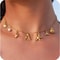MHS.SUN Starfish Shell Initial Necklace, Waterproof 18K Gold Plated Stainless Steel Surfer Girl Charm Necklace Perfect